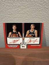 2025-26 Topps Rookie Photo Shoot Dual Autographs Kasparas Jakučionis / Egor Demin #RPD-EA card