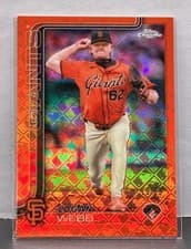 2025 Topps Chrome Logofractor Edition Base Set Logan Webb #296 card