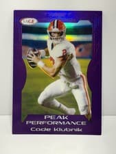 2026 SAGE Football Peak Performance Cade Klubnik #PK-CK card