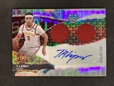 2024-25 Bowman's Best University Prospect Dual Relic Autographs Tamin Lipsey #PDRA-TL card