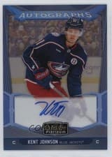 2024-25 O-Pee-Chee Platinum Blue Rainbow Autographs Kent Johnson #BA-KJ card