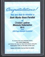 2025-26 Topps Midnight Dark Marks Signatures Christian Laettner #DM-CL card