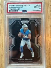 Justin Herbert 2020 Panini Chronicles Prizm Black card