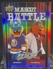Sparky The Dragon/N.J. Devil 2025-26 Upper Deck MVP Mascot Battle card