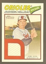Jackson Holliday 2026 Topps Heritage Real One Relics card