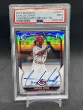 Carlos Jorge 2023 Bowman Chrome Prospect Autographs card