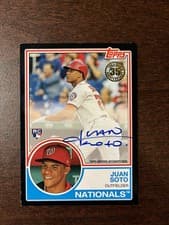 Juan Soto 2018 Topps Update 1983 Baseball Autographs card
