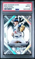 2025 Topps Diamond Icons Liquid Silver Roki Sasaki #LS-5 card