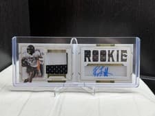 2025 Panini National Treasures Rookie First Edition Signatures Booklet RJ Harvey #10 card