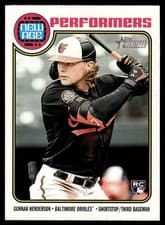 Gunnar Henderson 2023 Topps Heritage New Age Performers card