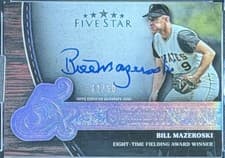 2025 Topps Five Star Five Time Signatures Bill Mazeroski #FTS-BM card