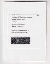 2025 Panini Crusade Majestic Marks Emmet Sheehan #9 card
