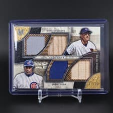 2025 Topps Museum Collection Dual Player Primary Pieces Quad Relics Legends Sammy Sosa #DPQRL-SS card