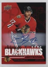 2025-26 Upper Deck Chicago Blackhawks Centennial Red Hot Autos Johnny Oduya #88 card
