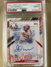 2025 Topps Pro Debut Drafted Autographs JJ Wetherholt #DRA-JW card
