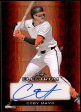 Coby Mayo 2024 Leaf Electrum Baseball Base Autograph card