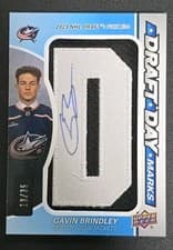2024-25 SP Game Used Draft Day Marks Gavin Brindley #DDM-GB card