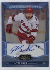 Jaccob Slavin 2024-25 O-Pee-Chee Platinum Blue Rainbow Autographs card