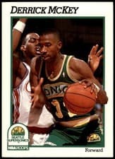 Derrick McKey 1991-92 Hoops Base Set card
