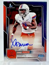 2025 Bowman University Chrome Chrome Prospect Autographs Xavier Brown #BCA-XB card