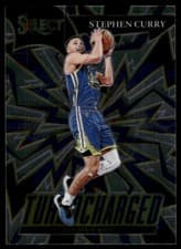 Stephen Curry 2021 Panini Select Turbo Charged card
