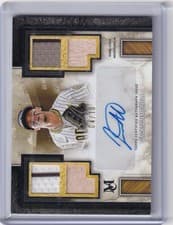 2025 Topps Museum Collection Single Player Signature Swatches Quad Relic Autographs Jackson Merrill #SPQRA-JM card