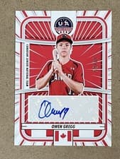 Owen Gregg 2025 Panini Stars & Stripes Canada U-18 National Team Signatures card