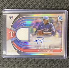 2025 Bowman Chrome Auto Relics Kumar Rocker #BCAR-KR card