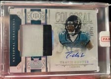 2025 Panini National Treasures Signatures Travis Hunter #2 card