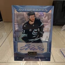 2024-25 O-Pee-Chee Platinum Blue Rainbow Autographs Shane Wright #BA-SW card
