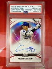 2025 Topps Chrome Black Ivory Autographs Shohei Ohtani #IVA-SO card