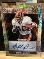 2025 Panini Prizm Black Sensational Signatures Stephen Davis #35 card