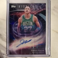 2025-26 Topps Midnight Stroke of Midnight Autographs Jordan Walsh #SM-JOW card