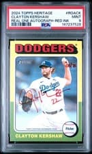 2024 Topps Heritage Real One Autograph Clayton Kershaw #ROACK card