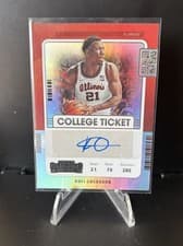 Kofi Cockburn 2022 Panini Chronicles Draft Picks Contenders College Ticket Autograph card