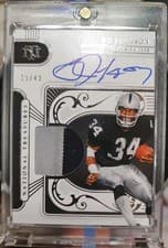 Bo Jackson 2025 Panini National Treasures Material Treasures Signatures card