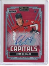 2025-26 O-Pee-Chee Platinum Retro Red Auto Ryan Leonard #R-67 card