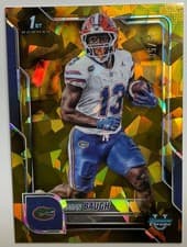2025 Bowman University Chrome Sapphire Base Set Jadan Baugh #65 card