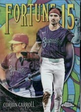 Corbin Carroll 2025 Topps Chrome Update Fortune 15 card