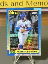2025 Topps Chrome Logofractor Edition 1990 Topps Francisco Lindor #90CB-10 card