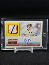 2025 Topps Heritage Clubhouse Collection Autographed Relic Ben Rice #CCAR-BR