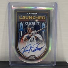 2025 Topps Cosmic Chrome Launched Into Orbit Autographs Miguel Cabrera #LIOA-MC card