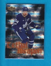 2025-26 SkyBox Metal Universe Lethal Weapon Auston Matthews #LW-16 card