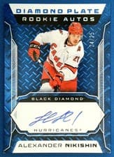 2025-26 Upper Deck Black Diamond Diamond Plate Rookie Auto Alexander Nikishin #DPR-AN card