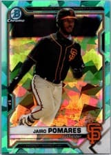 Jairo Pomares 2021 Bowman Draft Sapphire card