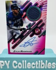 2025 Topps Pristine Pristine Pieces Autograph Relics Julio Rodríguez #PPAR-JRO card