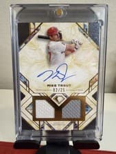 2025 Topps Diamond Icons Autographed Jumbo Patches Mike Trout #AJP-MT card