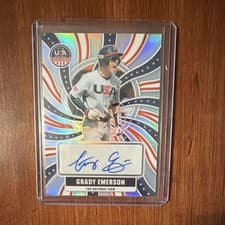 2025 Panini Stars & Stripes 18U National Team Signatures Grady Emerson #NTS-GE card