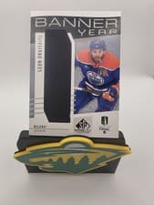 Leon Draisaitl 2025 SP Game Used Stanley Cup Finals Banner Year Relic card