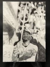 2025 Topps Update Keegan Hall Art Cards Julio Rodríguez #KHAC-14 card